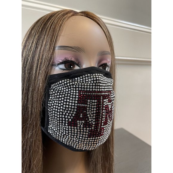 Texas A & M University Aggies Bling Rhinestone Face Mask - Picture 9 of 16